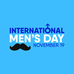 Vector illustration on the theme of International Men's day on November 19th.