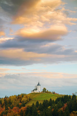 Canvas Print - Church of St. Primoz in Slovenia