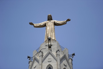 Wall Mural - Barcelona Tibidabo cristo iglesia