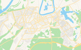 Fototapeta Mapy - Printable street map of Kenitra, Morocco