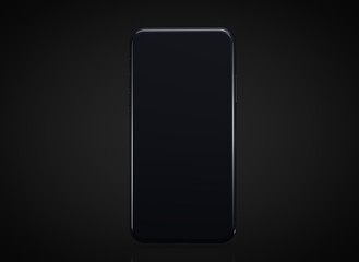 3d smartphonewith blank screen isolated