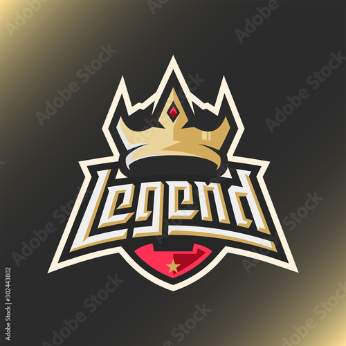 Photographie Golden Crown Sport logo template compotition team