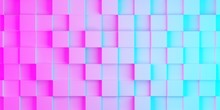 Background Of Protruding Cubes In Pink Blue