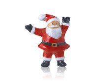 Santa Claus Cute Ceramic Dolls Statues Decorations In Merry Christmas With On White Background