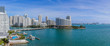 © elpo11o - Panoramic, Miami, Florida skyline on beautiful morning