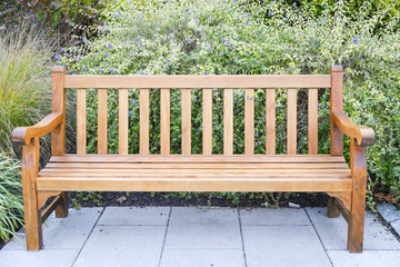 Wooden Bench taken in a New Jersey Garden - Image