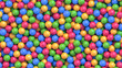 Dry children's pool with colorful plastic balls