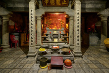 Chinese Buddhist Temple Inside Interior