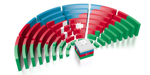 Wall Mural - Parliament election in Azerbaijan - 3D rendering