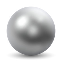 Chrome Ball Realistic Vector Illustration