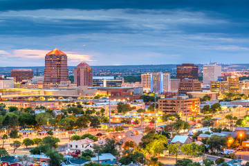 Fototapete - Albuquerque, New Mexico, USA downtown cityscape