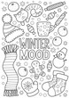 © Ирина Яшкирева - Doodle coloring book page winter mood pattern. Antistress for adult