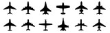 Fototapeta  - Set airplane icon. Aircrafts flat style - stock vector.