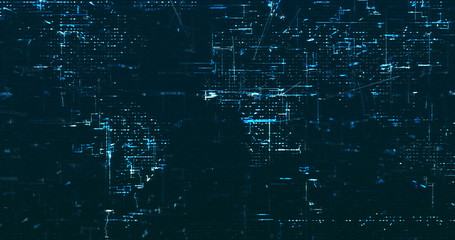 Wall Mural - Abstract digital network data background, 3D rendering