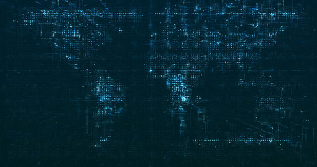 Wall Mural - Abstract digital network data background, 3D rendering
