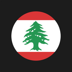 Wall Mural - Lebanon circle flag symbol