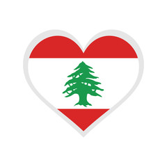 Poster - Lebanon heart flag symbol