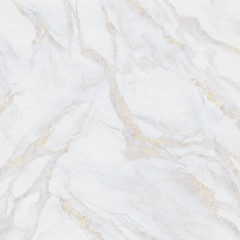 Canvas Print - abstract marbling texture, white marble with grey veins, artificial stone illustration, hand painted background, wallpaper
