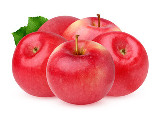 Wall Mural - red Apple isolated on white background.