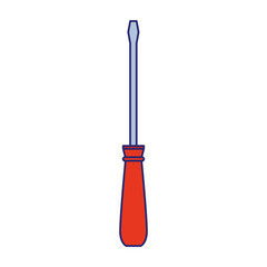 Sticker - screwdriver tool icon, flat design