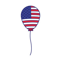 Poster - balloon with united states of america flag design