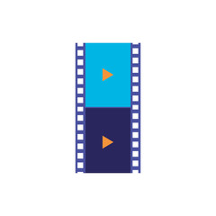 Canvas Print - Isolated cinema tape icon flat design