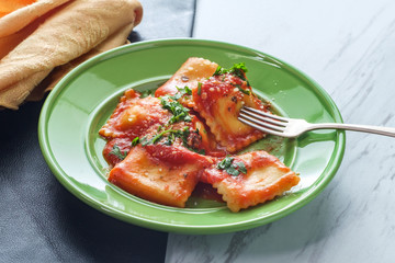 Wall Mural - Italian Ravioli Marinara Sauce