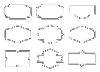 Wall Mural - vintage frames, banners, shapes, labels set vector