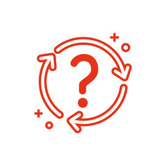 Isolated question and help icon line design