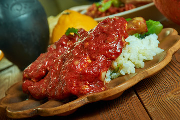 Wall Mural - Cameroonian Rice and Chicken Stew