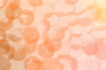 Poster - abstract round bubbles skin, light salmon and sandy brown background with space for text or image