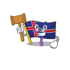 Sticker - Mascot flag iceland in with judge shape