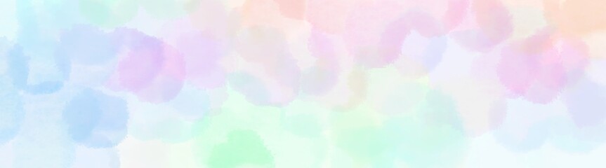  abstract magic bubbles wide banner. lavender, pale turquoise and light cyan background with space for text or image