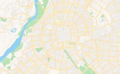 Poster - Printable street map of Santa Cruz de la Sierra, Bolivia