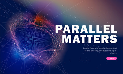 Wall Mural - the future of parallel metters in the digital economic system. hidden technology development in the 