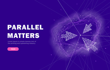 Wall Mural - the future of parallel metters in the digital economic system. hidden technology development in the 