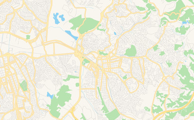  Printable street map of Maua, Brazil