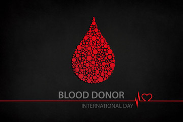 Wall Mural - Blood donor day design background