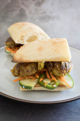 Poster - Pork Meatball Bahn Mi Sandwich