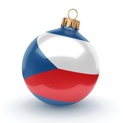 Wall Mural - 3D rendering Christmas ball with the flag of Czech Republic