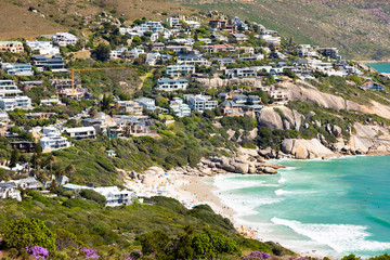 Wall Mural - Llandudno beach and seaside town of Cape Town