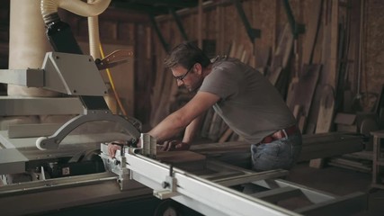 Wall Mural - Skilled Artisan Carpenter Working in his Workshop