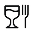 glass fork vector icon