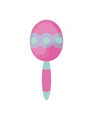 Wall Mural - cute maraca in white background