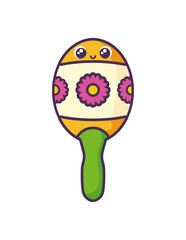 Wall Mural - cute maraca in white background