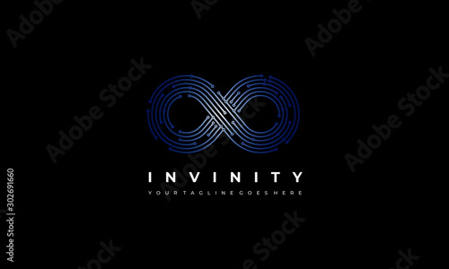 Infinite Line Logo - Infinity vector Poster Mural XXL
