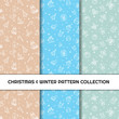 © paisan - Seamless Christmas pattern in 3 set with Christmas elements