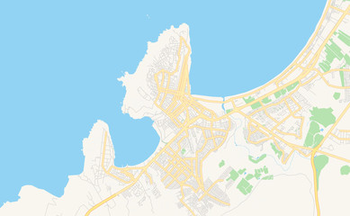 Printable street map of Coquimbo, Chile