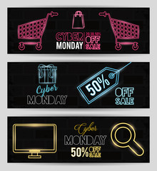 Canvas Print - bundle of cyber monday day posters