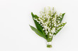 Lilly of the valley flowers and leaves bouquet